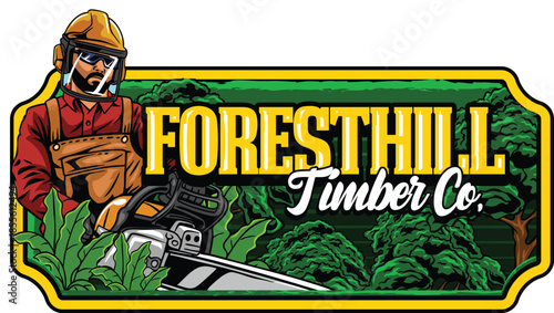 a carpenter is cutting a large piece of wood with a chainsaw