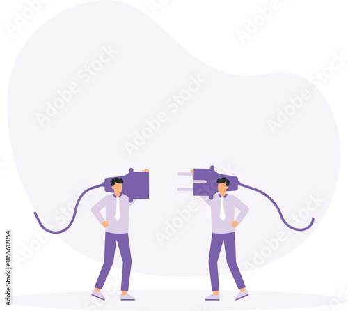 Business partnership and teamwork collaboration,meeting and discussion to get solution concept
