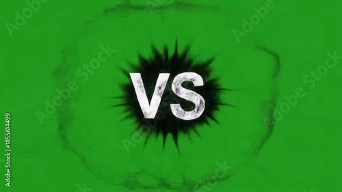 VS Versus Text Blurry Abstract Green Screen Effect