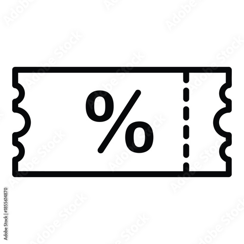 Zero percent symbol icon isolated on transparent background for financial and statistical use