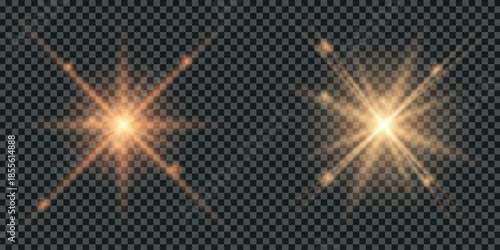 Vibrant light effects with starburst patterns