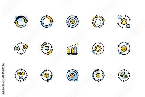 product life cycle icon design