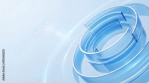 Blue abstract spiral design