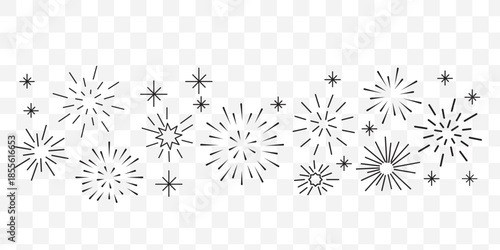 Modern fireworks on white background, copy space, festive celebration vector, Exploding Golden festival fireworks bursting modern minimalist simple celebration background
