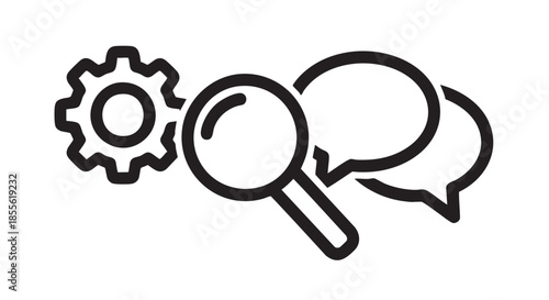 Settings and adjustments gear icon representing process and automation