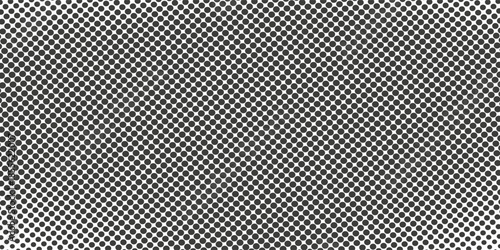 Black and white vector halftone. Industrial half tone texture. Subtle dotted gradient. Retro effect overlay. Grunge dot pattern on transparent backdrop. Modern graphic halftone perforated surface