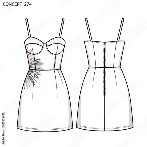 Fashion design of a dress 5.