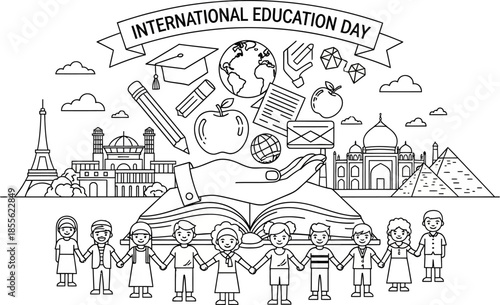 Wallpaper Mural Happy International Day of Education  Torontodigital.ca