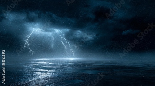Stormy Weather with Lightning and Rain