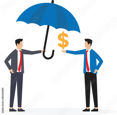 Income protection and security or safety guard, protect investment profit, wealth preservation or insurance, risk management concept
