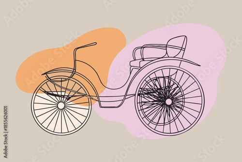 Vintage bicycle with sidecar