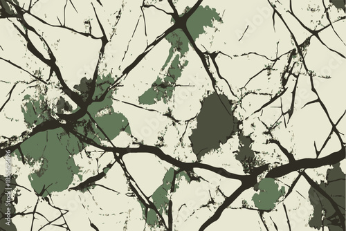A digital art representation of camouflage patterns with an earth-toned.