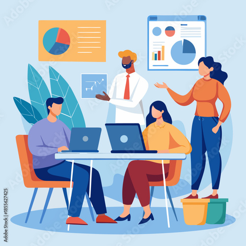 woman, office, business, cartoon, vector, illustration, people, computer, work, laptop, desk, internet, room, meeting, table, secretary, working, job, person, chair, businesswoman, communication, conc