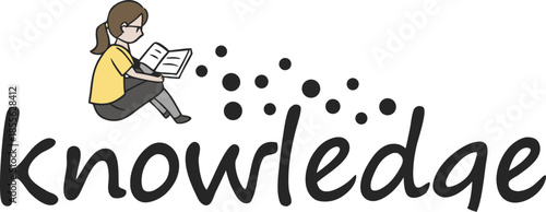 Accessible braille typography spelling “knowledge”, minimal design illustration for education, tactile learning concept, white background, clean modern layout