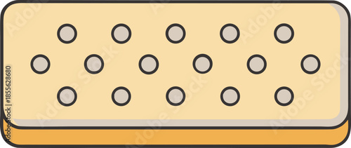 Flat design focusing on Braille dots, universal design and education concept, tactile typography, accessible learning, minimal white background illustration