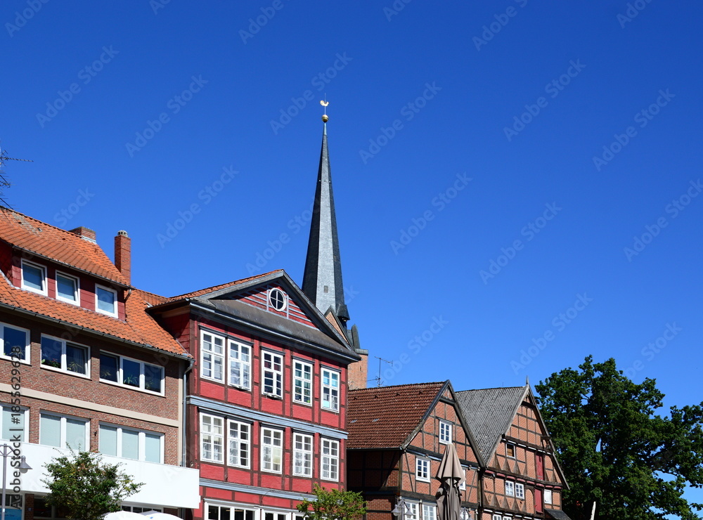 Obraz premium Historical Buildings in the Town Dannenberg, Lower Saxony