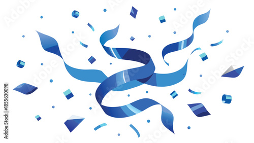 Bright blue confetti dots on a white background, evoking a sense of fun and festivity..eps