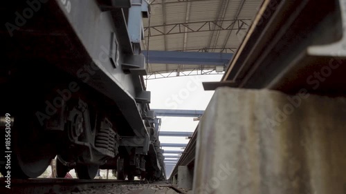 Wallpaper Mural Industrial Warehouse Construction with Heavy Machinery and Steel Beams Torontodigital.ca