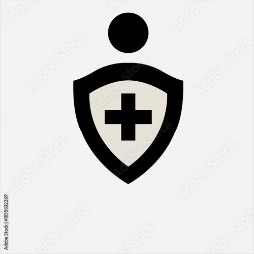 High-contrast black & white medical logo
