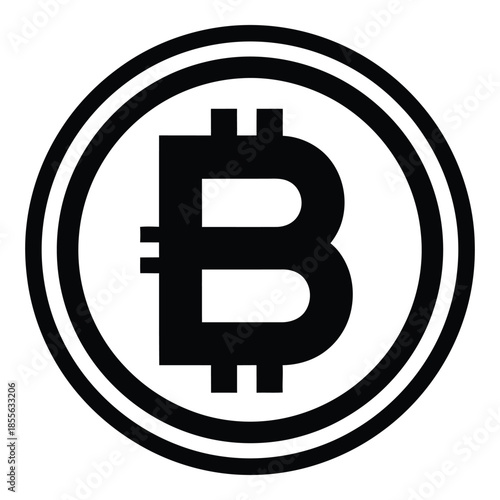 Bold uppercase letter B logo design with thick lines isolated on transparent background for branding