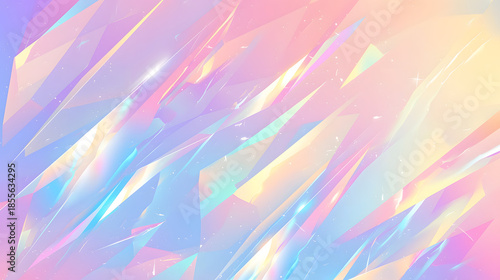 Iridescent holographic rainbow foil background with pastel pearlescent gradient metal texture