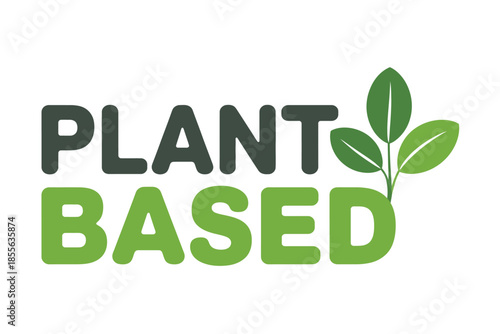 Green "Plant Based" text logo with leaf design, symbolizing healthy living and nutrition.