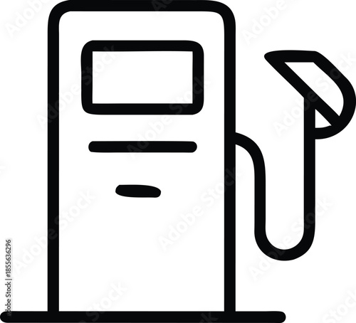 Outline icon of a gas station.