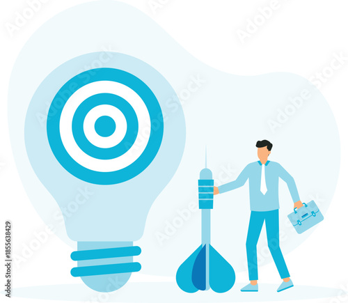Accuracy in setting goals,successful idea and achieving high results, business career for searching for opportunities
