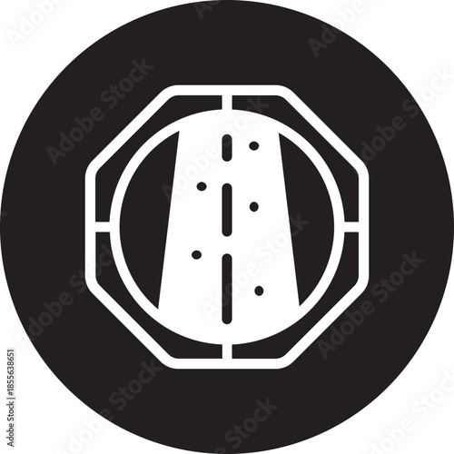 pothole glyph icon