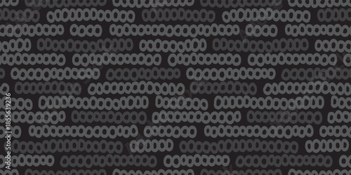 Hand-drawn Circle Line Seamless Pattern.手描き風円形ラインのシームレスパターン