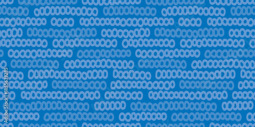 Hand-drawn Circle Line Seamless Pattern.手描き風円形ラインのシームレスパターン