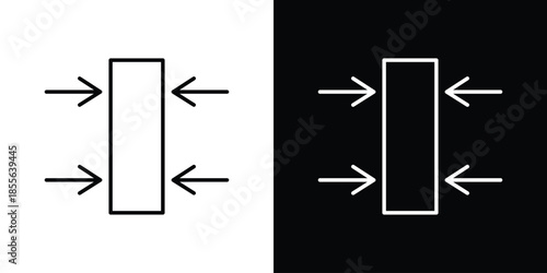 Thickness icon. Black illustration isolated for graphic and web design.