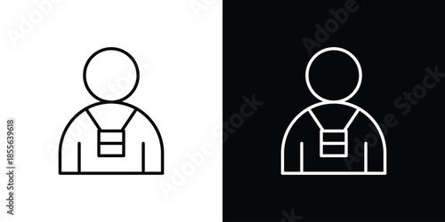 Tourist Guide icon. Black illustration isolated for graphic and web design.