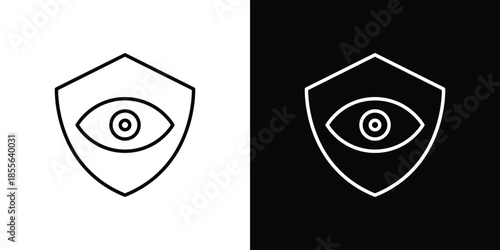 Vision insurance icon. Black illustration isolated for graphic and web design.