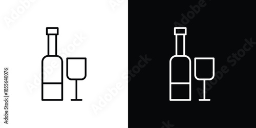 Vodka icon. Black illustration isolated for graphic and web design.