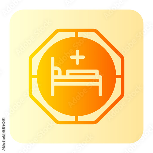 hospital sign gradient icon