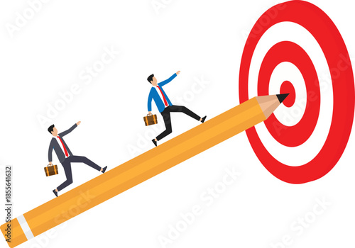 Creative challenge to reach goal and win business, idea and motivation to inspiration to achieve target concept
