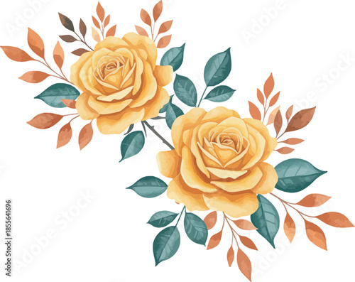 Vintage pink rose floral pattern vector illustration featuring a seamless bouquet of blossom flowers and leaves for nature inspired wallpaper art or card decoration