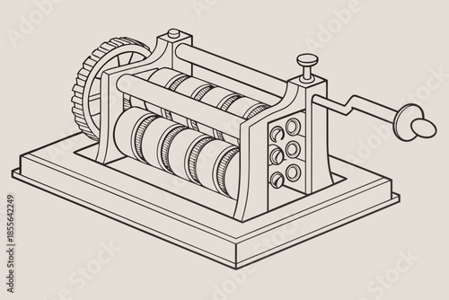 Mechanical press machine with gear mechanism