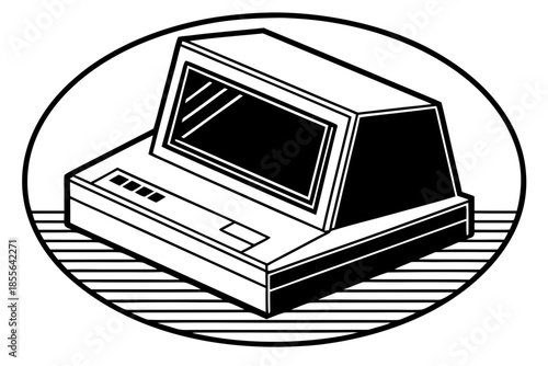 Retro computer illustration