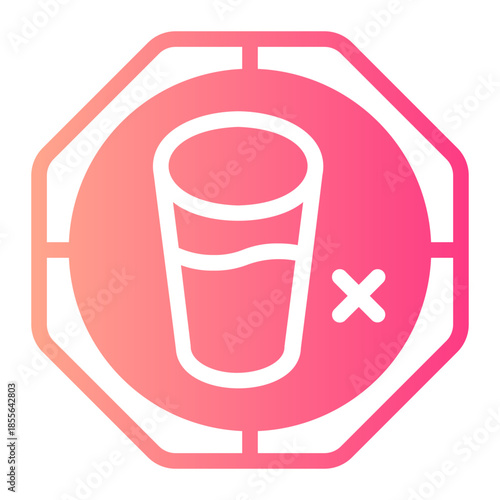no drinks gradient icon
