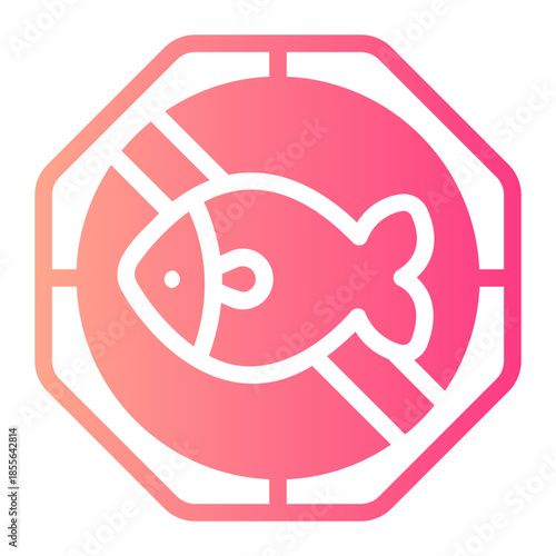 no fishing gradient icon