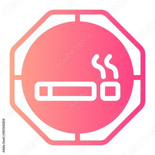 no smoking gradient icon