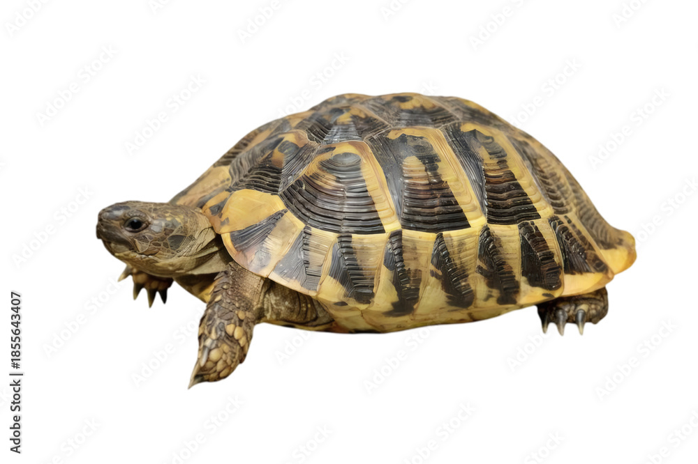 Fototapeta premium Tortoise on White Background (Transparent Background)