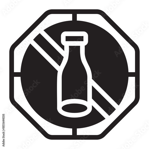 no alcohol glyph icon