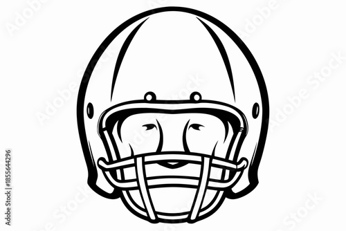 American football helmet graphic with face mask