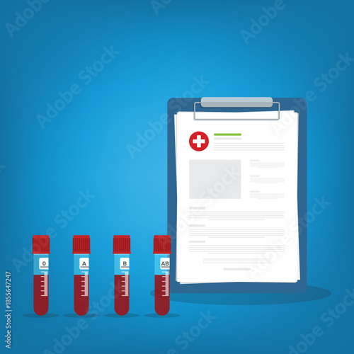 Human blood samples in a medical laboratory ready to be tested. healthcare background.	