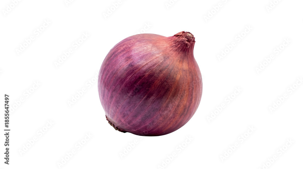 Fototapeta premium Fresh Red Onion isolated PNG with Transparent Background