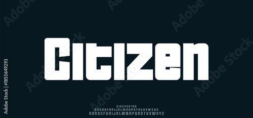 Modern font design, alphabet letters and numbers vector illustration 