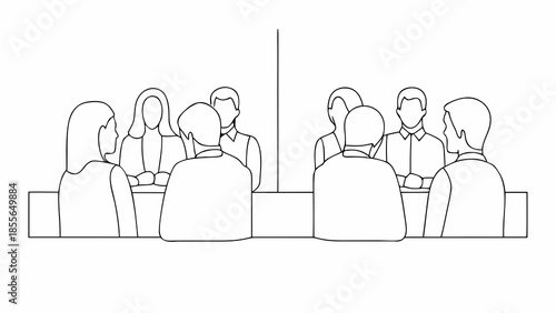 Business team meeting in modern conference room setting